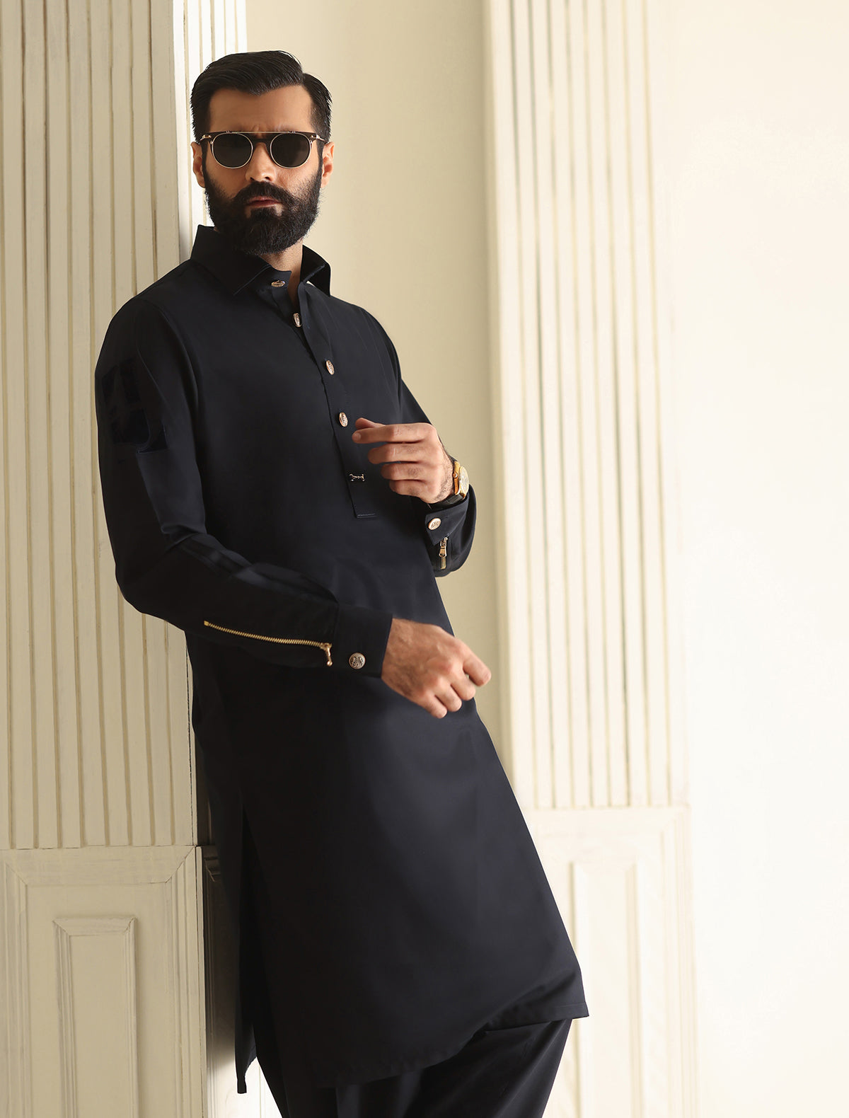 Pakistani Menswear | Ismail Farid - BLUE LIMITED EDITION KAMEEZ SHALWAR