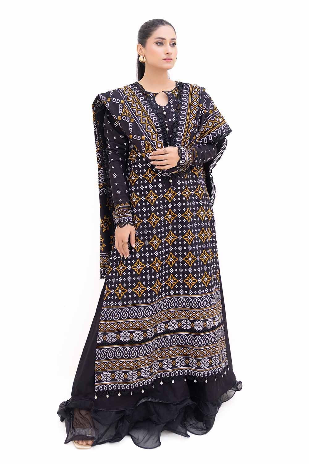 Gul Ahmed | Winter Collection 24 | Light Khaddar Suit K-42003 L