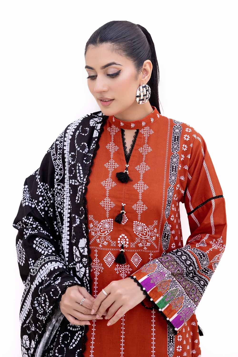 Gul Ahmed | Winter Collection 24 | Thick Khaddar Suit K-42008 T