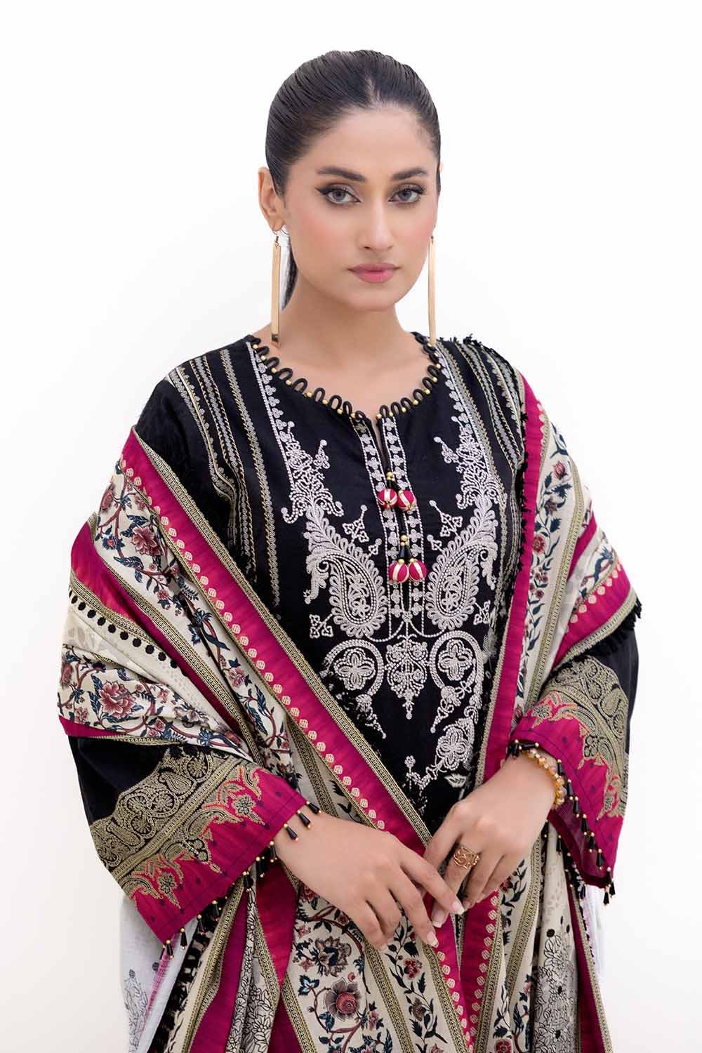 Gul Ahmed | Winter Collection 24 | Khaddar Dupatta K-42012 L