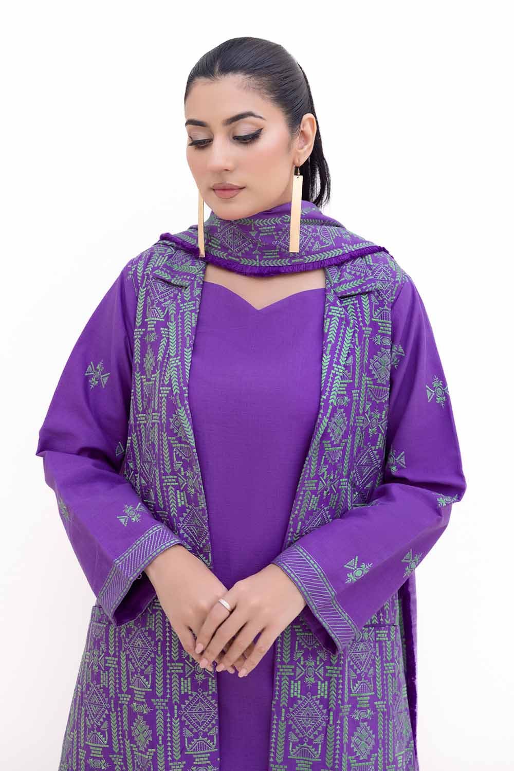 Gul Ahmed | Winter Collection 24 | Khaddar Dupatta K-42017 T