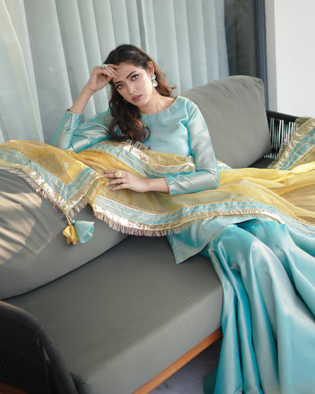 Zar | Gharara Formals | Yellow