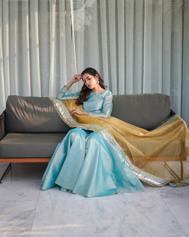 Zar | Gharara Formals | Yellow
