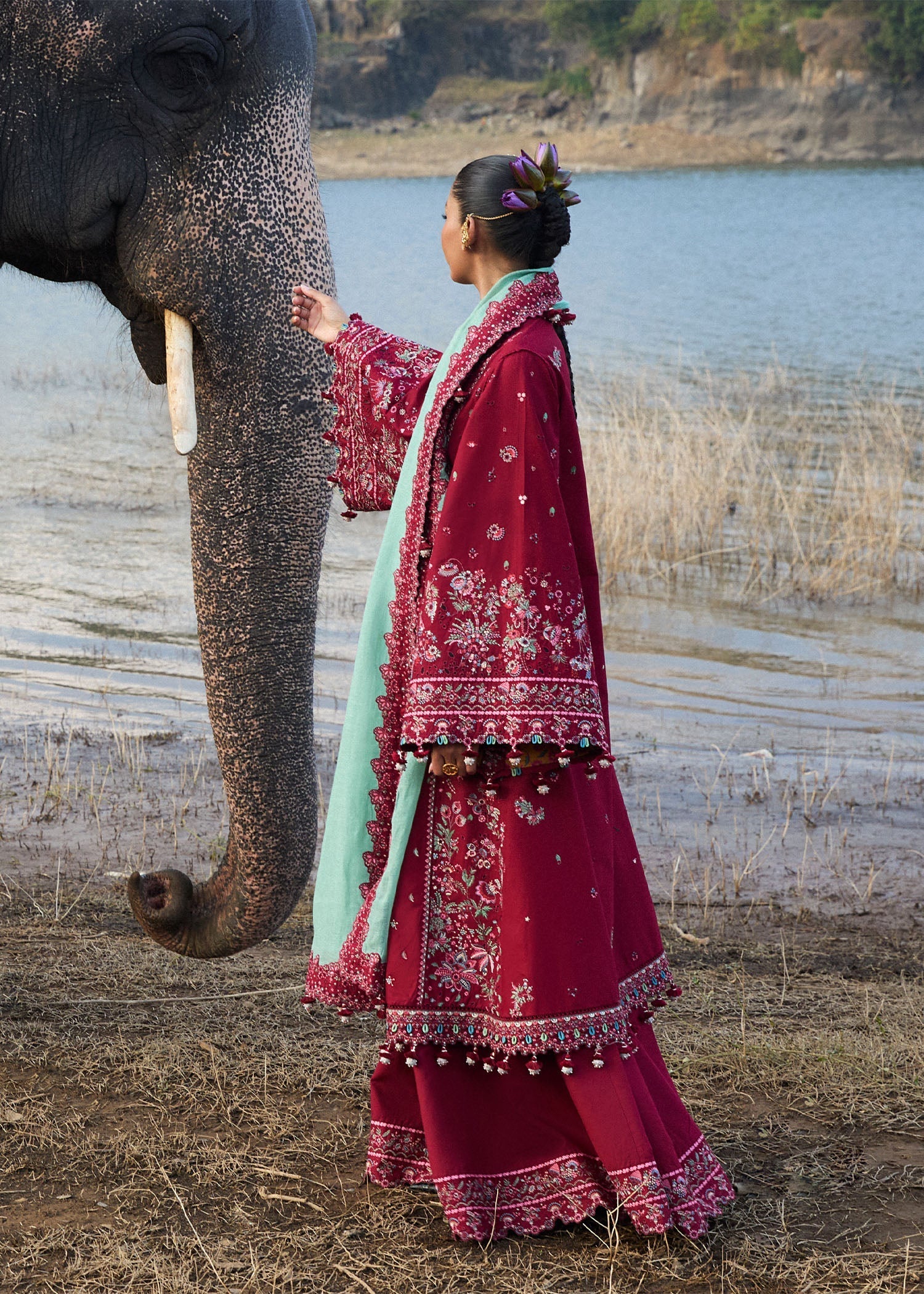Hussain Rehar | Luxury Lawn 25 | Mahogany