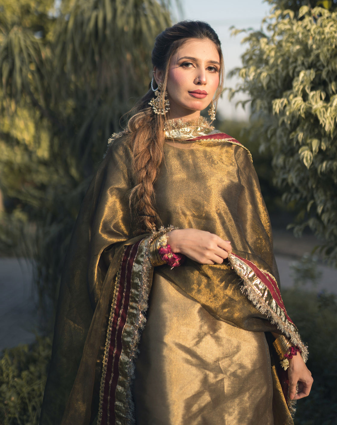 Zar | Gharara Formals | Brown