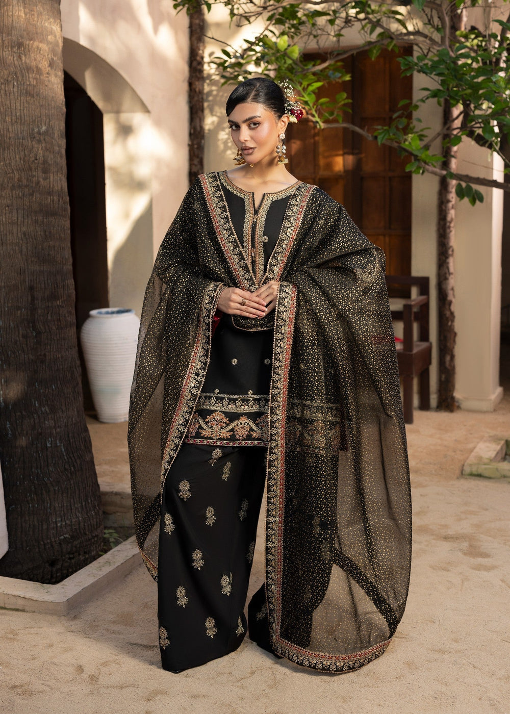 Diara Couture | Rangrez Luxe Pret | DF-48 - BLACK