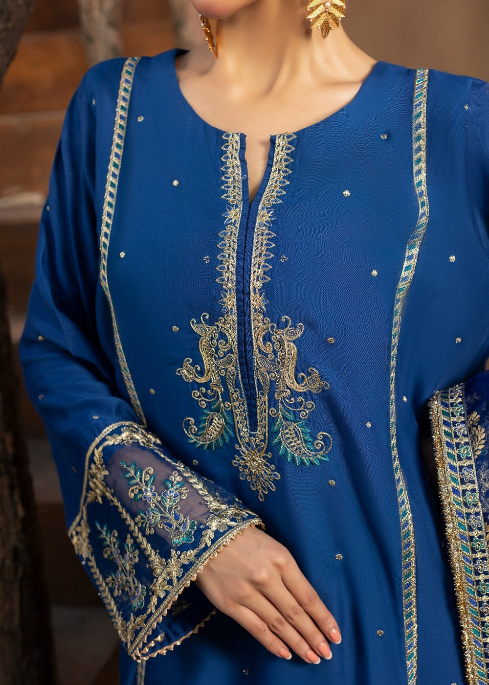 Diara Couture | Rangrez Luxe Pret | DF-50 - NAVY BLUE