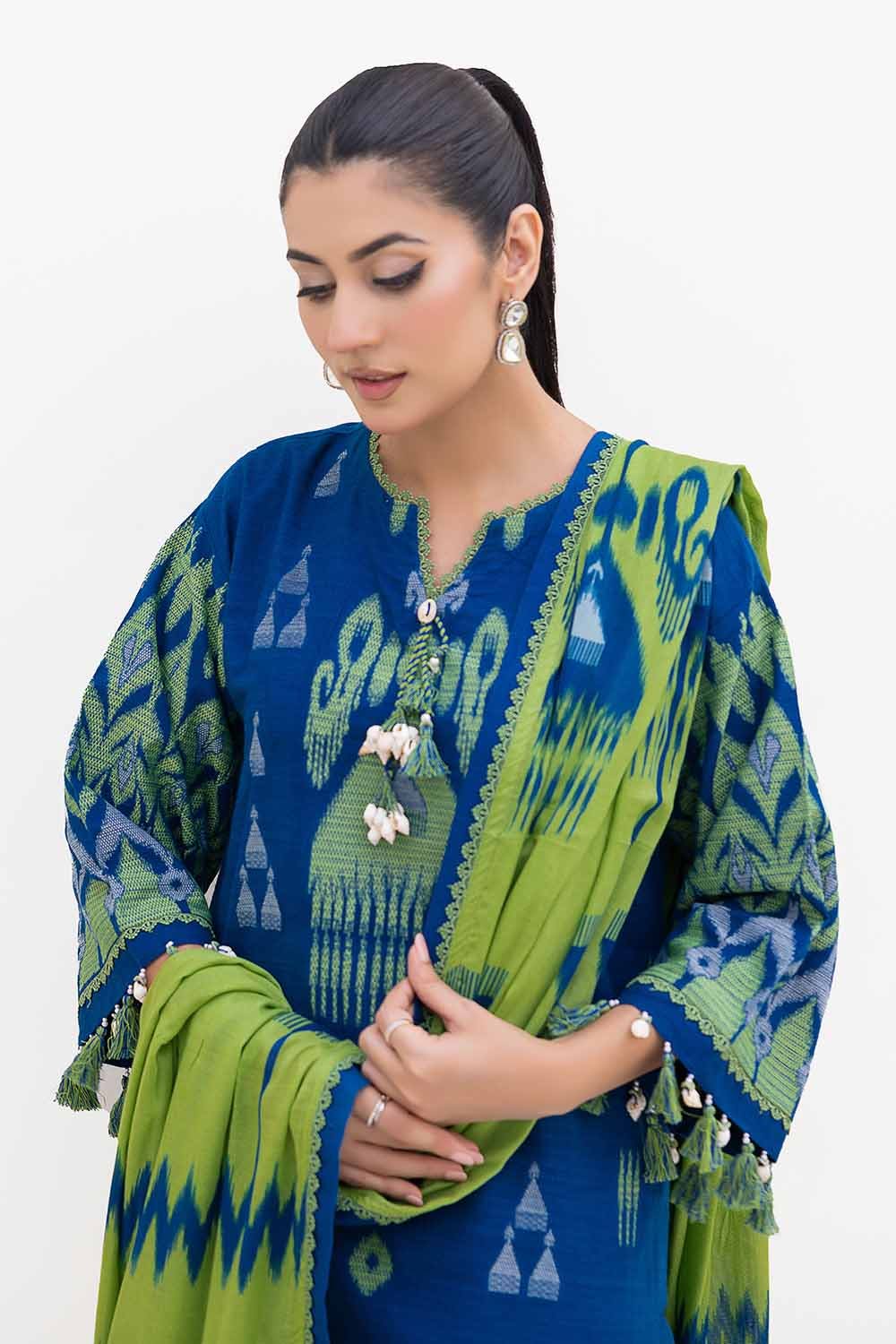Gul Ahmed | Winter Collection 24 | Cotton Net Dupatta MJ-42053