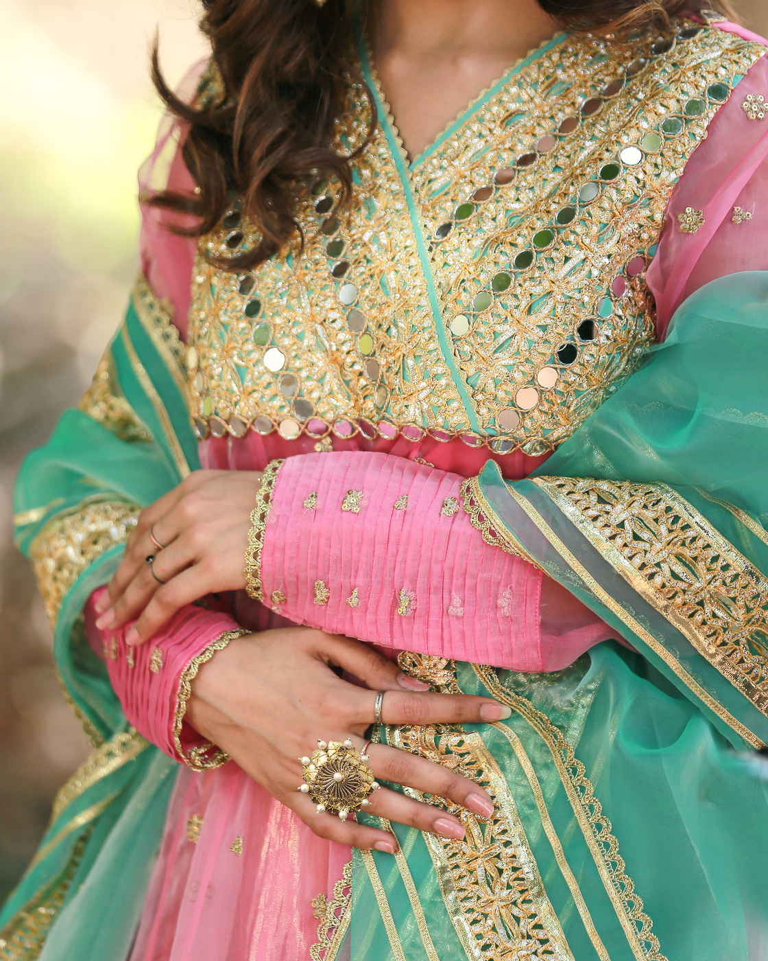 Zar | Formals Wear | Pink/Turquoise