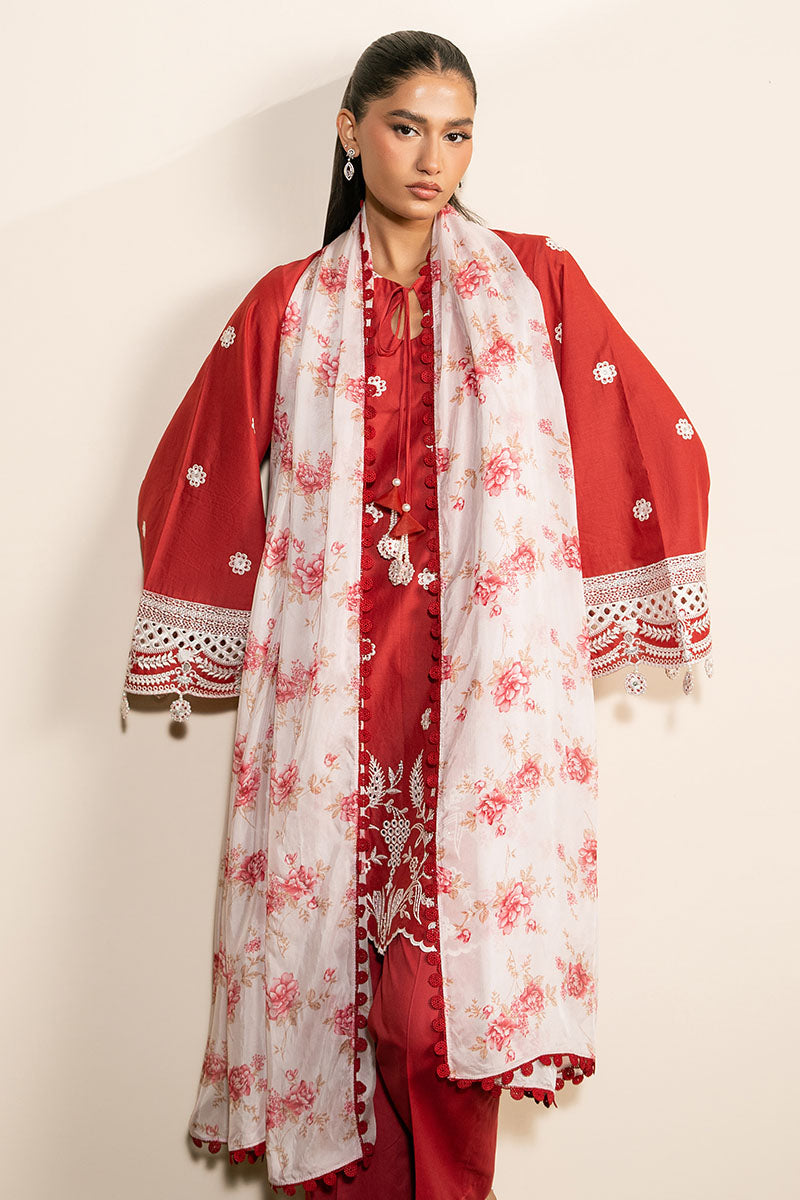 Cross Stitch | Mahiri Lawn 25 | SCARLET GARDEN