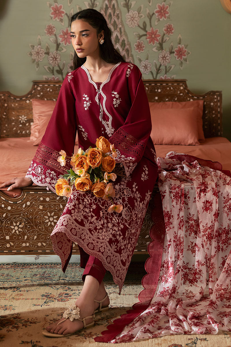 Cross Stitch | Premium Lawn 25 | CRIMSON RED