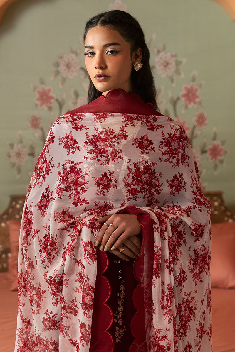 Cross Stitch | Premium Lawn 25 | CRIMSON RED