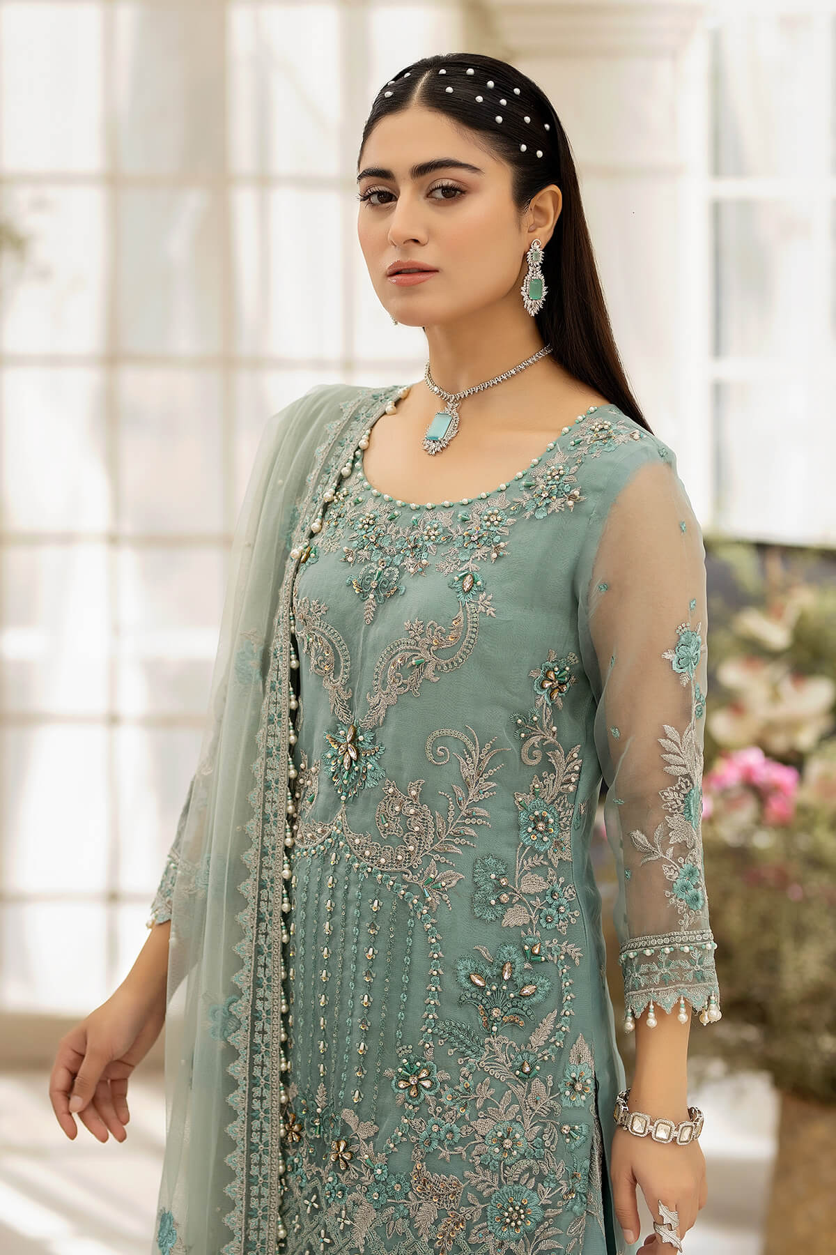 Raeesa Premium | Dehleez Formals | DL-1013 Caribbean Coast