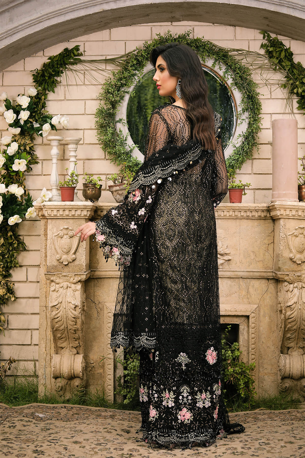 Raeesa Premium | Wajadan Wedding Formals | WD-3 Metal Black