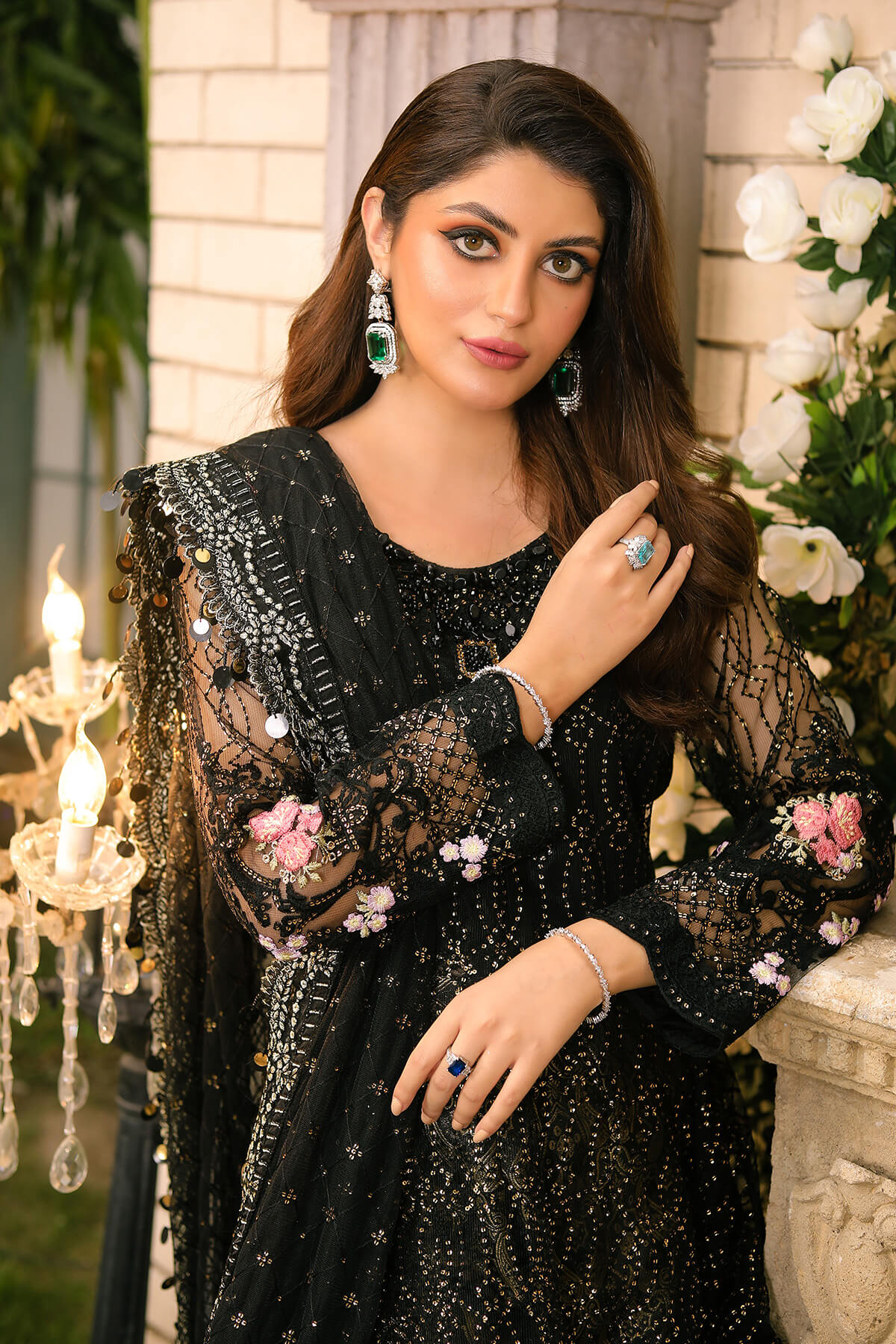 Raeesa Premium | Wajadan Wedding Formals | WD-3 Metal Black