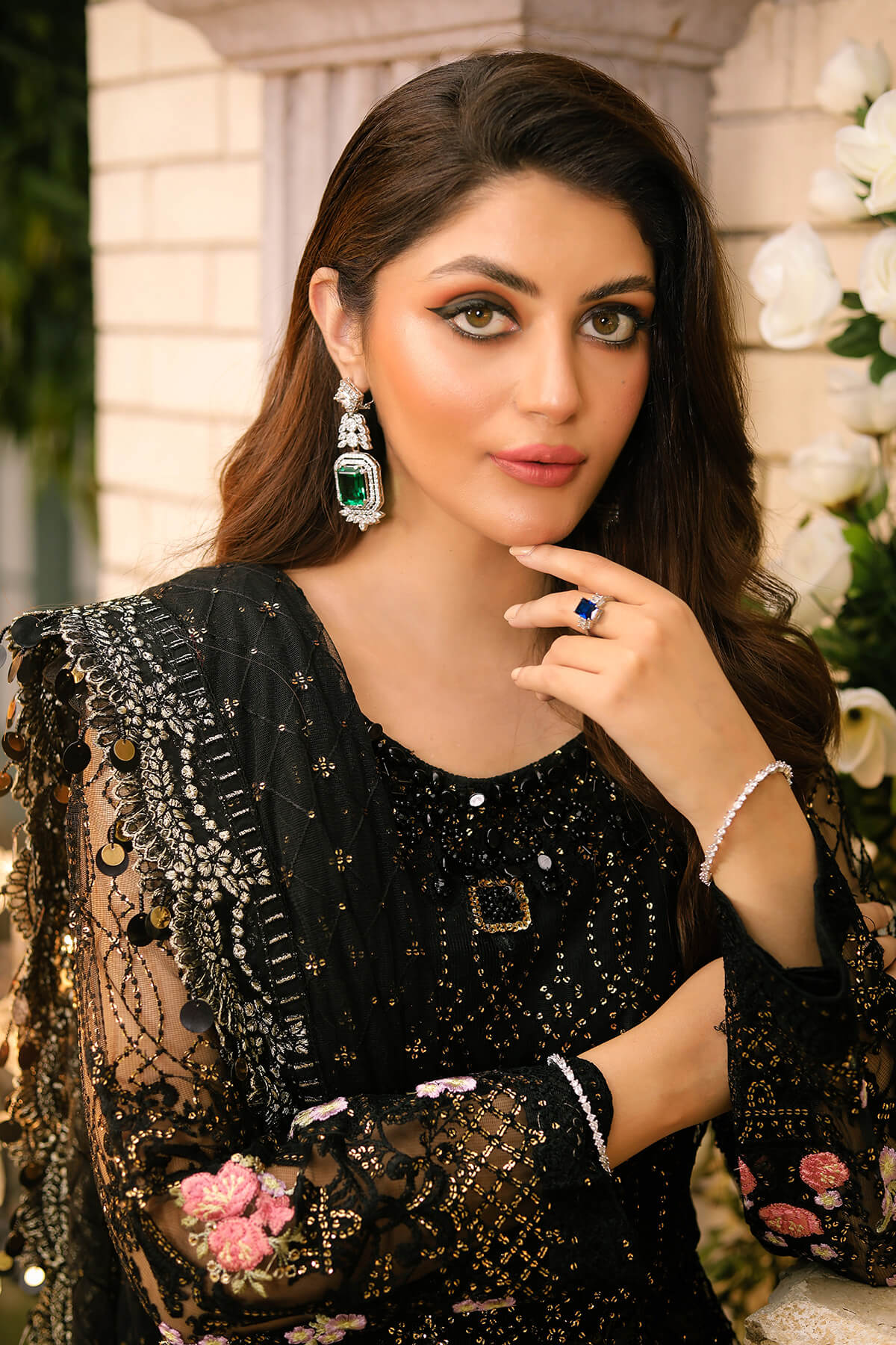Raeesa Premium | Wajadan Wedding Formals | WD-3 Metal Black