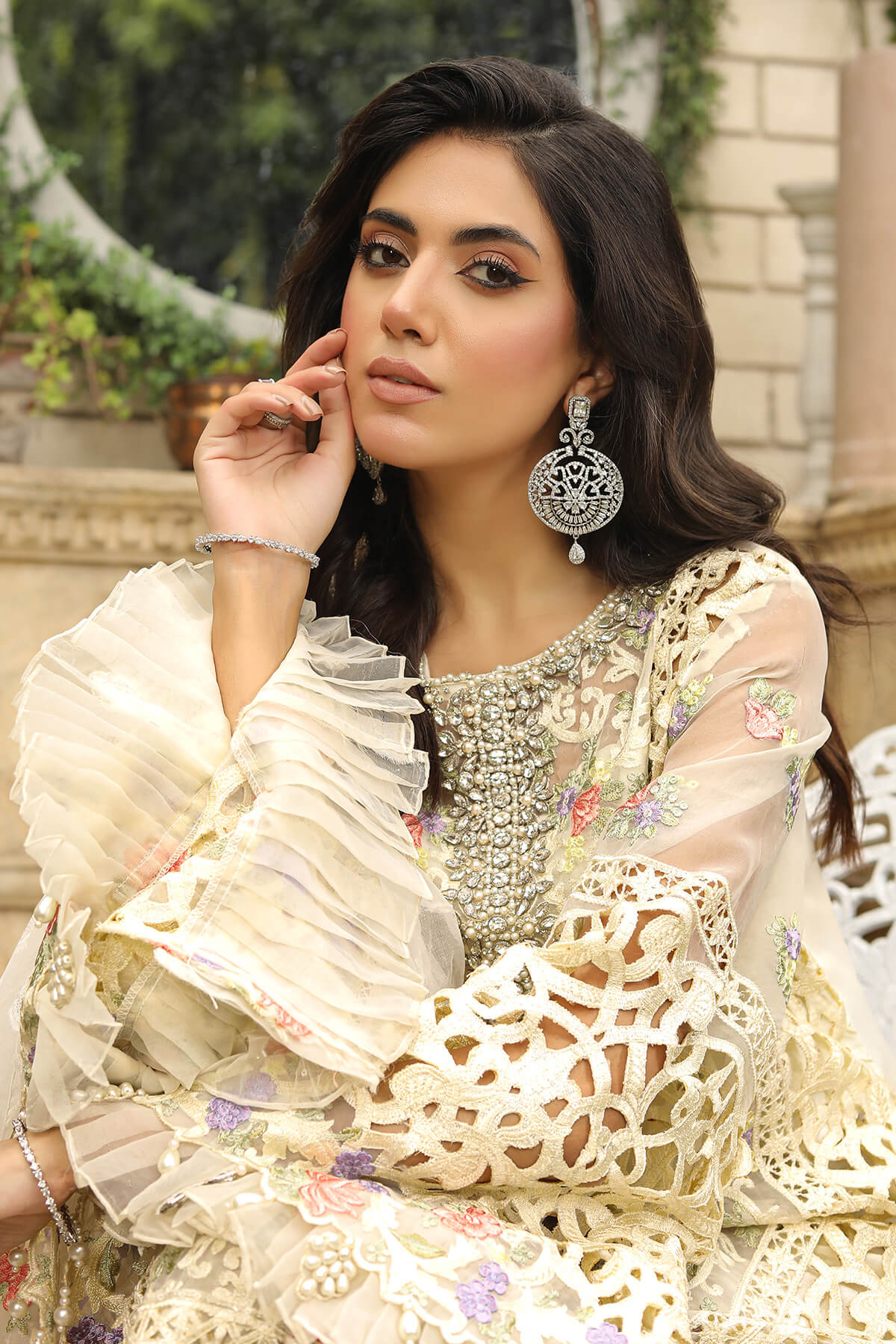 Raeesa Premium | Wajadan Wedding Formals | WD-8 Ivory