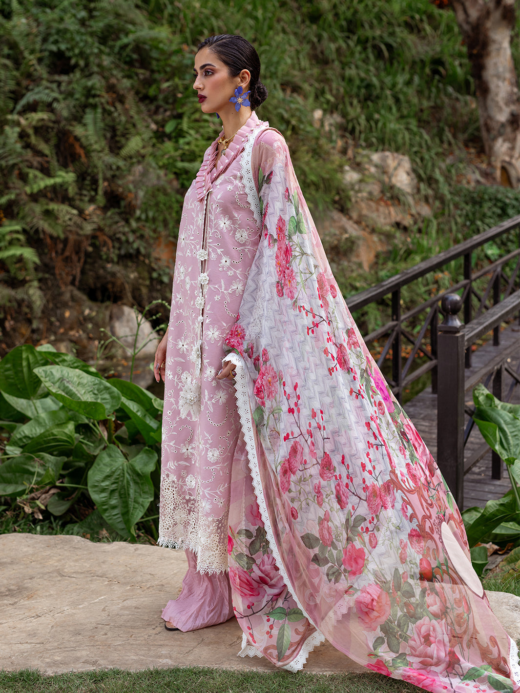 Roheenaz | Dahlia Embroidered Lawn 24 | Lily