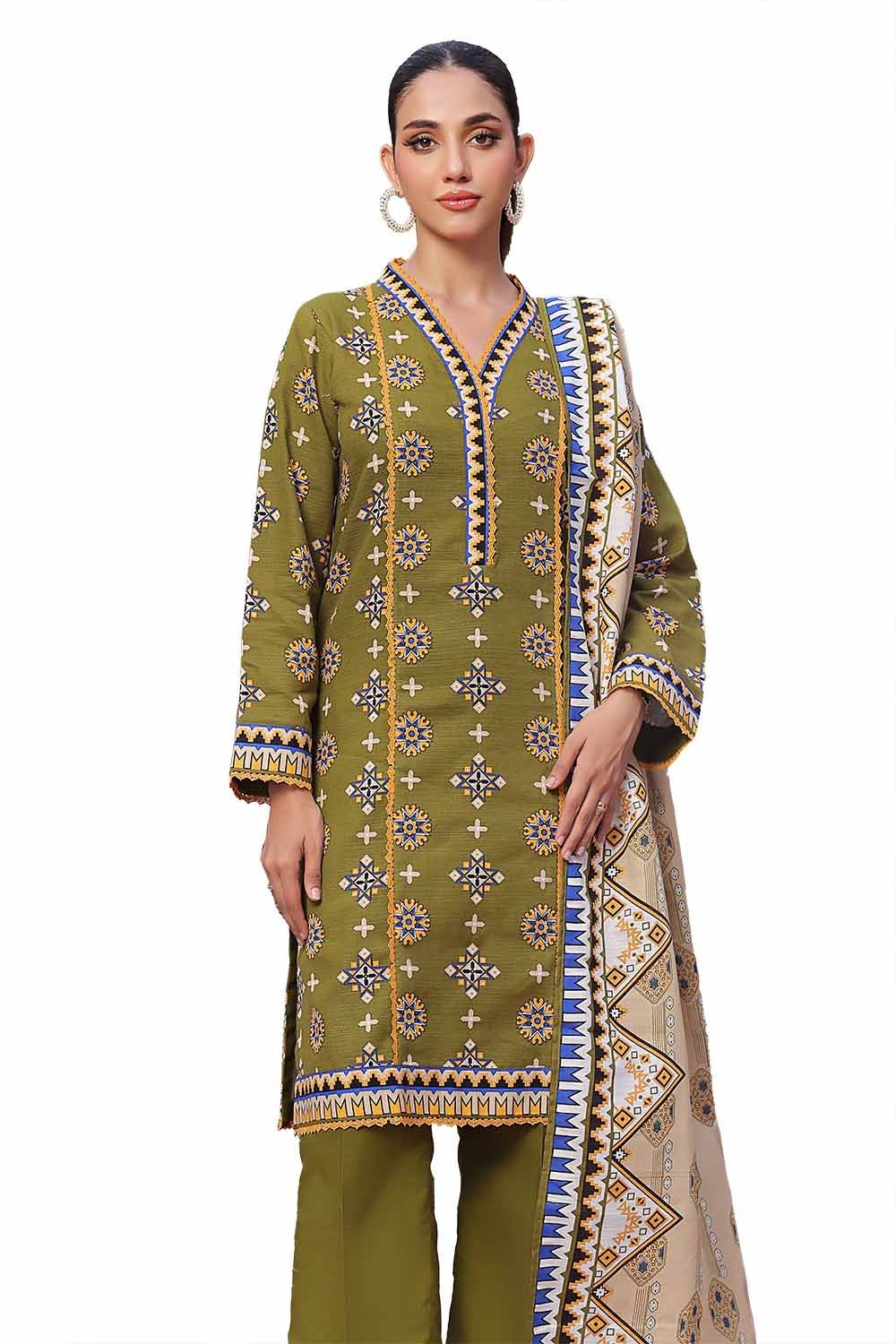 Gul Ahmed | Winter Collection 24 | Khaddar Suit SD-42131