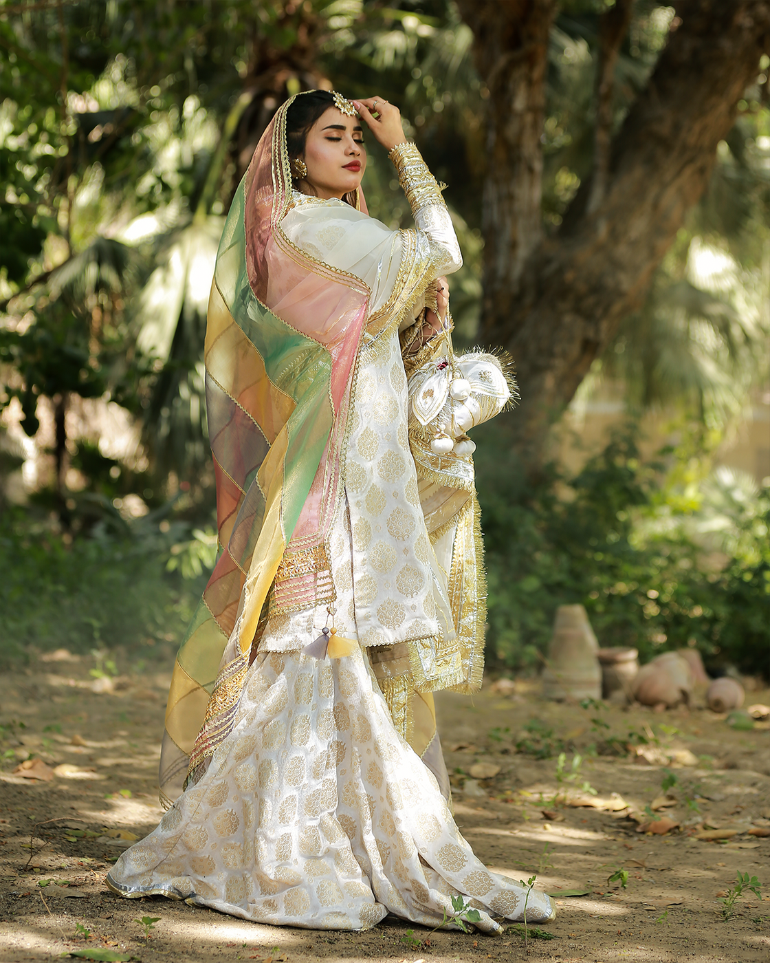 Zar | Gharara Formals | White
