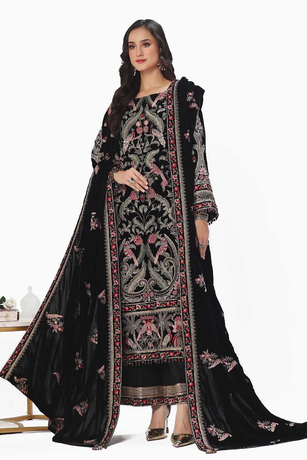 Gul Ahmed | Winter Collection 24 | Velvet Dupatta WV-42002