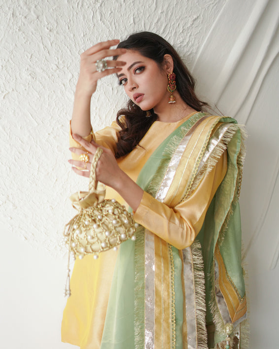 Zar | Gharara Formals | Yellow