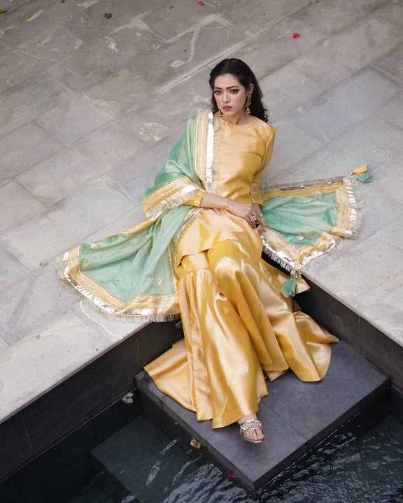 Zar | Gharara Formals | Yellow